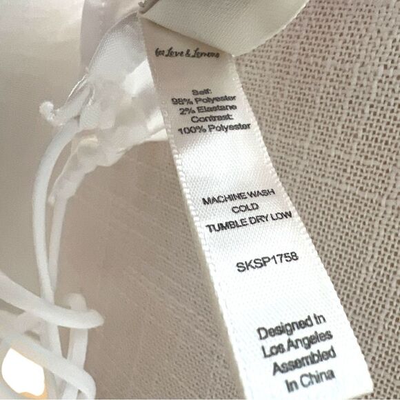 For Love & Lemons Daisy Baby’s Breath Slip Dress in White/ Yellow Size L - Picture 8 of 10